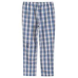 Latuza Women's Plaid Pajamas Pants Cotton Sleep Bottoms with Pockets L Blue Tan