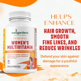 100% Pure Multivitamin for Women + Hair Growth Vitamins - Biotin, Vitamins, Minerals, Antioxidant Complex - Supports Hair Growth, Healthy Skin, Strong Bones, Immune System - Ages 18+ | 60 Capsules
