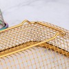 BYEGOU Gold Kitchen Drawer Organizer, Stackable Mesh Storage Baskets, Stainless