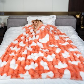 Soft Cow Print Blanket for Couch, Bed, or Living Room – Cozy and Decorative Imitation Rabbit Fur Throw for Home, Seasons and Relaxation