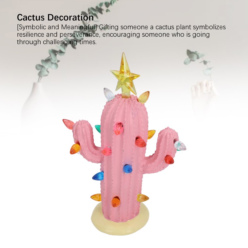 Cactus Figurine Resin Home Decor Plant Cactus Christmas Tree with