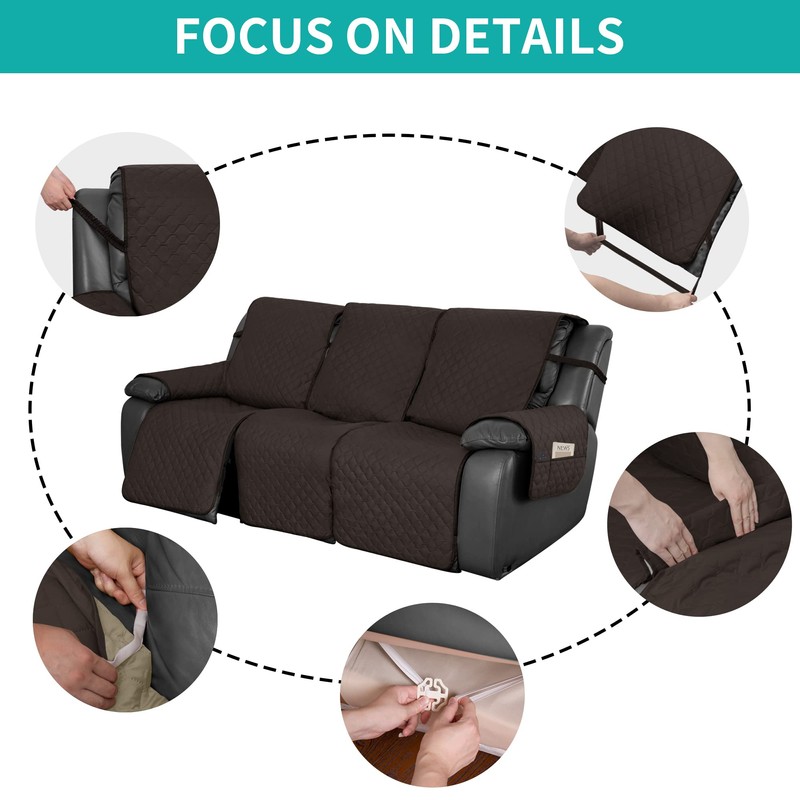 Easy-Going Waterproof Recliner Sofa Cover, 1-Piece Reversible Couch Cover for