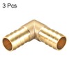 sourcing map 16mm Barb Brass Hose Fitting 90 Degree Elbow