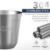 MERMOO YILAN Stainless Steel Espresso Shot Cups (2.7oz) 80ml，Insulated, Mixed