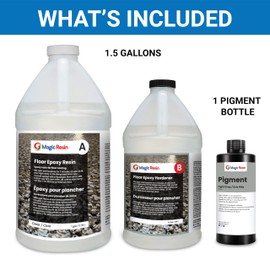 Light Gray | Floor Epoxy Resin for Garages, Basements, Warehouses, Retail Stores and More | Highly Durable | Resistant to Scratches, Spills, and Stains (1.5 Gallon/Light Gray)