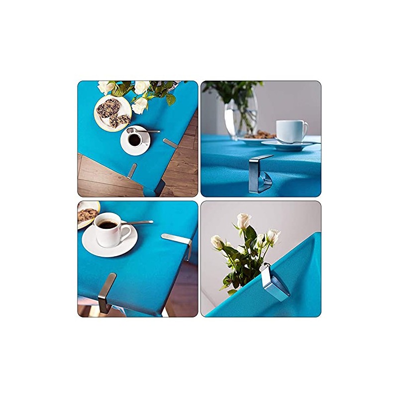 Quikhome 8pcs Stainless Steel Table Cover Clamps Holder for Wedding
