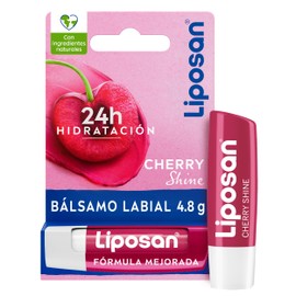 Liposan Cherry Shine (1 x 4.8g), Cherry Scented Lip Balm, Coloured Lip Balm, Moisturising Lip Balm for Beautiful, Soft and Juicy Lips