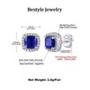 Bestyle Women's 925 Silver Stud Earrings, 13 Colours of Stone,