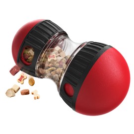 COSOWO Interactive Dog Treat Dispenser and Puzzle Toys, Dog Slow Food Feeder Rolling Ball for Reducing Boredom and IQ Training Toys, Red