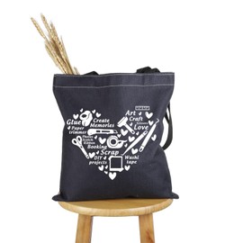 PWHAOO Scrapbooking Lover Gift Love Heart Scrapbooking Tote Bag Hobby Handbag Scrapbook Fan Gift Crafter Merch (Love Heart Scrapbooking T)