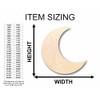 Unfinished Wood Crescent Moon Silhouette Craft up to 46" DIY