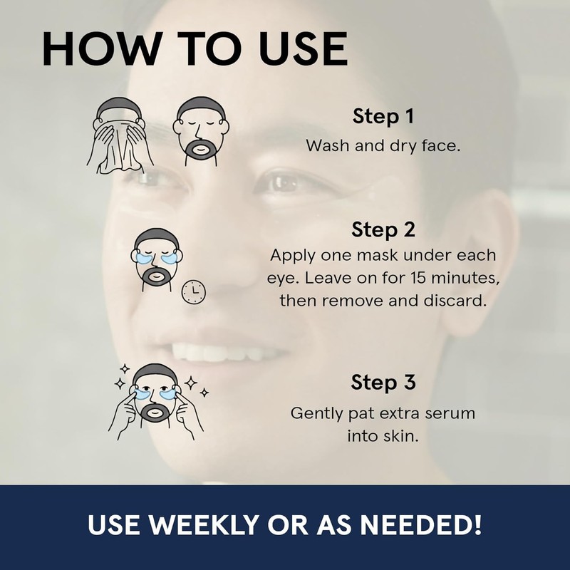 BRO MASK Under Eye Patches for Men with Hydrogel (6