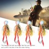 4Pcs 65g Fishing Artificial Baits Silicone Skirts Lures with Hook