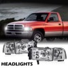 PIT66 Headlights Assembly Compatible with 1994-2001 Dodge Ram 1500/1994-2002 Dodge