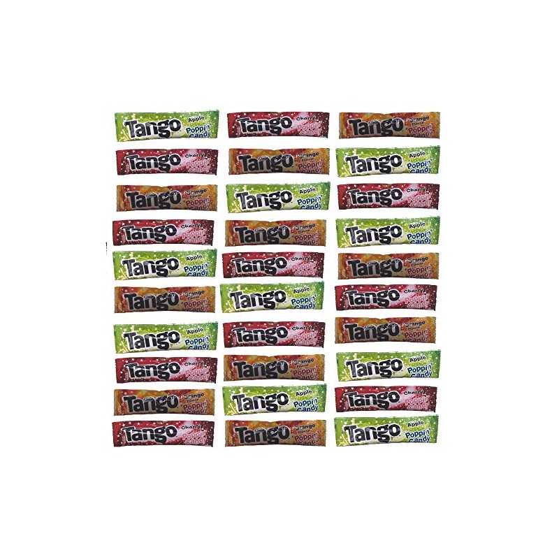 30 x Tango Popping Candy Sachets - Cherry, Orange &