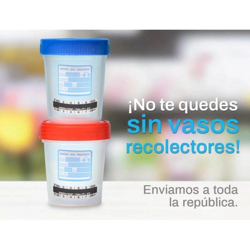 Vaso Plástico Estéril 100ml Pack 50 Unidades Con Graduación Plastic