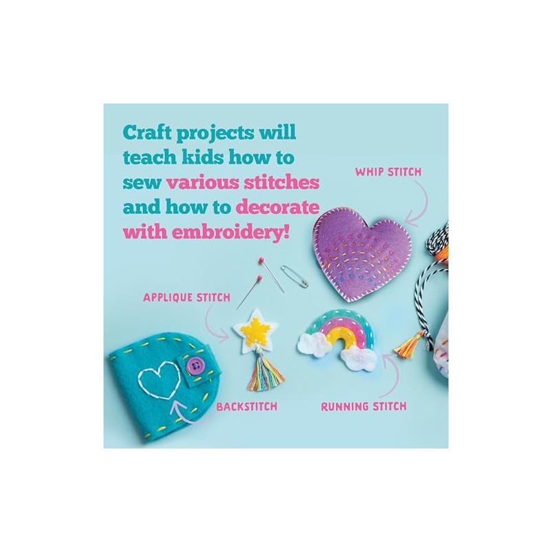 Craft-tastic Let's Learn to Sew – Mini kit de costura,