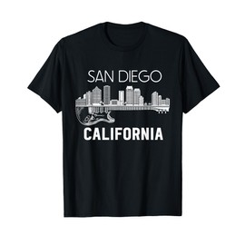 San Diego Skyline Music California Souvenir San Diego T-Shirt