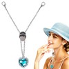 [AOAODIMP] Rhinestone Heart Hat Chin Cord Adjustable Chain Hat Strap