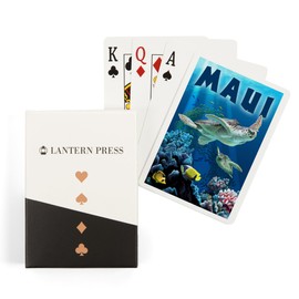 Lantern Press Maui, Hawaii, Sea Turtles Swimming (52 Playing Cards, Poker Size Card Deck with Jokers)