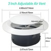 3 Inch Adjustable Air Vents, ABS Soffit Vent Round Soffit