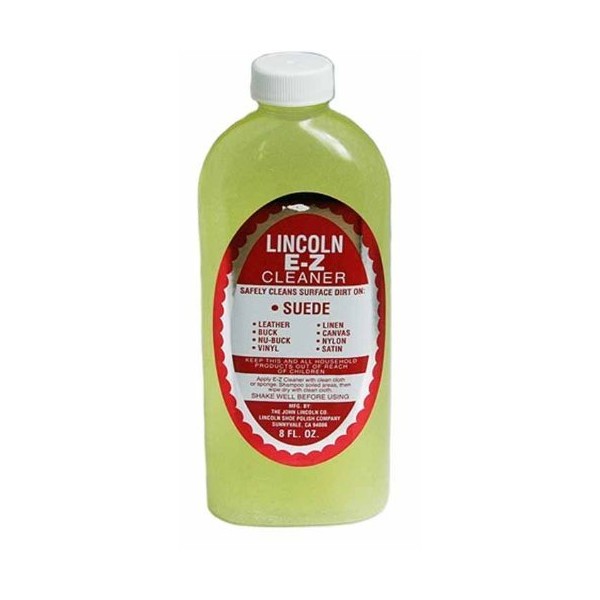 Lincoln E-Z Leather Suede Stain Vinyl Canvas Cleaner 8 Oz.