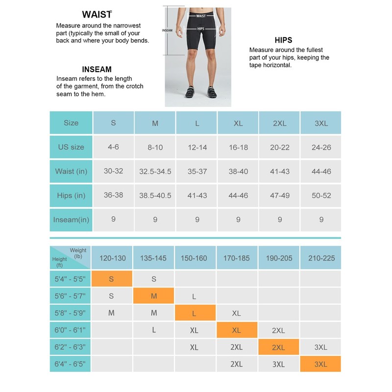 baleaf Padded Bike Shorts for Men Cycling Shorts Padding Pockets