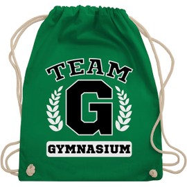 Shirtracer - Gym Bag Backpack - First Day of School & First Day of School Gift - Team Gymnasium, 08 Green