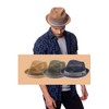 EPOCH HATS Mens Summer Fedora Cuban Style Short Brim Hat,
