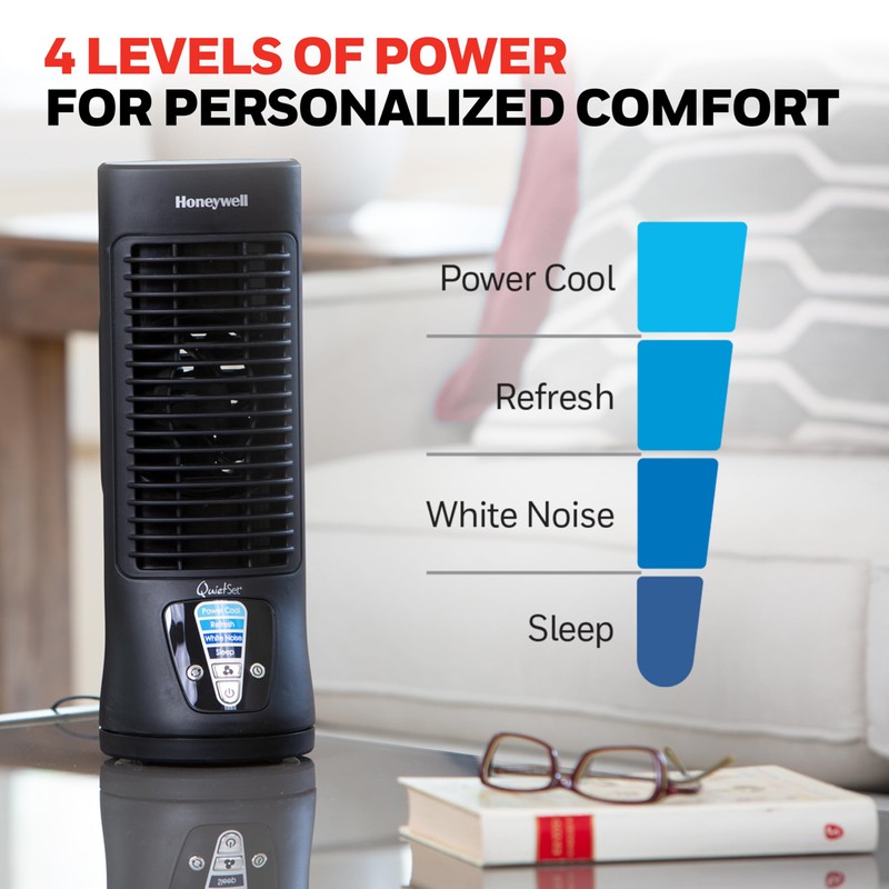 Honeywell QuietSet Personal Table Fan, Oscillating Personal Desk Fan with