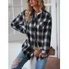 IYICLOTH Womens Button Down Flannel Shirts Long Sleeve Plaid Shackets