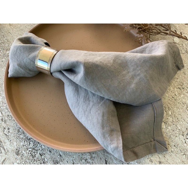 Eight Owls Linen Napkins – 100% Pure Stonewashed Linen Cloth