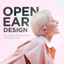 Libratone UP Open Ear Bluetooth Headphones, Weight only 23.5g, dust and Water Resistant, up to 8 Hours of Battery Life, Premium Sound for Workouts and Sports, Dual-mic AI Clear Calls (Yellow)