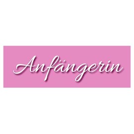 Beginner, 18 x 6 cm, car sticker with saying, waterproof vinyl sticker, funny sticker for cars, trucks, vans, SUVs, walls, windows, laptops and notebooks