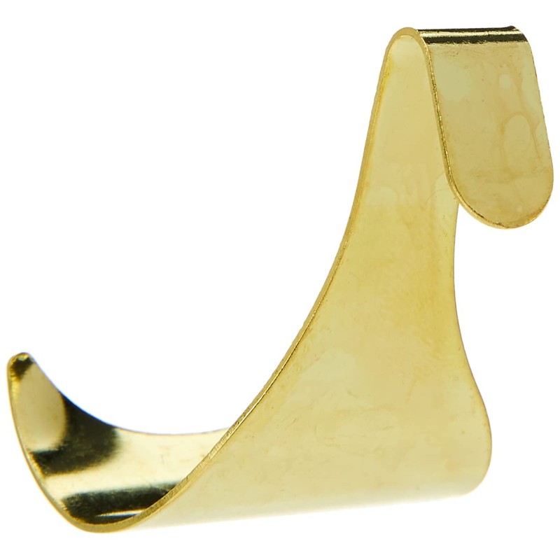 DURATOOL D01230 Brass Plated Picture Rail Hooks, 10 Pack, Yellow|brown