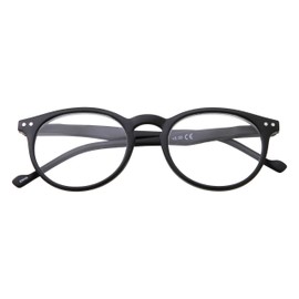 Wise Eyewear High Magnification Power Strong Reading Glasses Readers +4.00 to +6.00 (Black, +4.50)