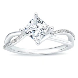 ZLAEBL 1.5 Carat (ctw) Moissanite Engagement Rings for Women Platinum Plated Silver Ring Moissanite Rings,7