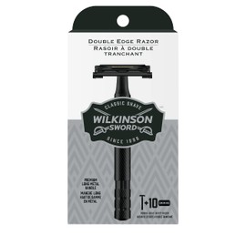 Wilkinson Sword Double Edge Razor for Men With 10 Double Edge Razor Blades Refills