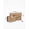Women's Fashionable All Over Letters Print Handbag & Wallet, Mother's
