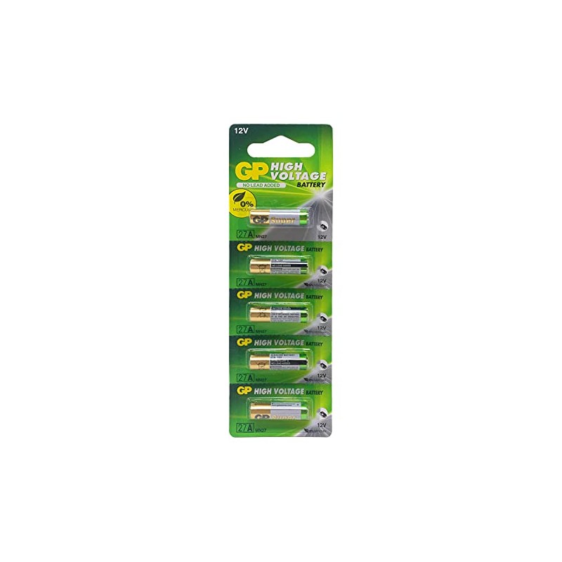 12 Volt Alkaline Batteries - 5-Pack - GP Battery 27AE