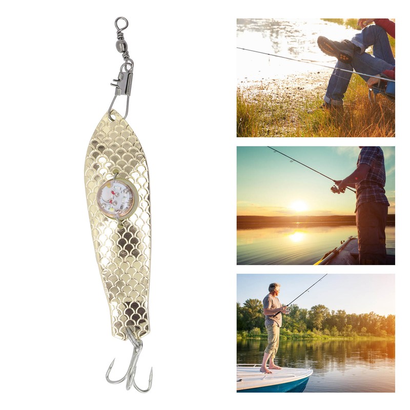 5PCS LED Fishing Lure Light Rustproof Stainless Steel LED Lighted