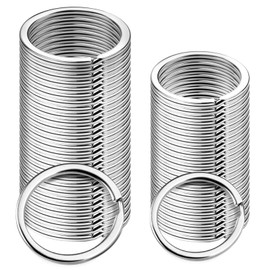 Key Rings, Sopito 100 PCS Flat Split Rings with Size 25mm and 28mm, Metal Rings for Home Keys and DIY Crafts
