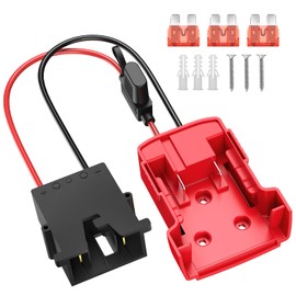 Power Wheel Azocek Adapter Compatible with Milwaukee 18V Battery with Wire Harness Connector Compatible with 12 Volt Power Wheel, 12AWG Wire with 40A Fuse