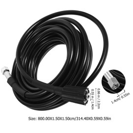 TEHAUX 160 Bar 2320 Psi High Pressure Washer Hose with M22-1.5 Female Thread 26Ft Power Washer Extension Hose for Cold Water Pressure Washers