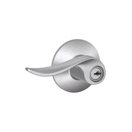 SCHLAGE F51A SAC 626 Sacramento Lever Keyed Entry Lock, Satin Chrome