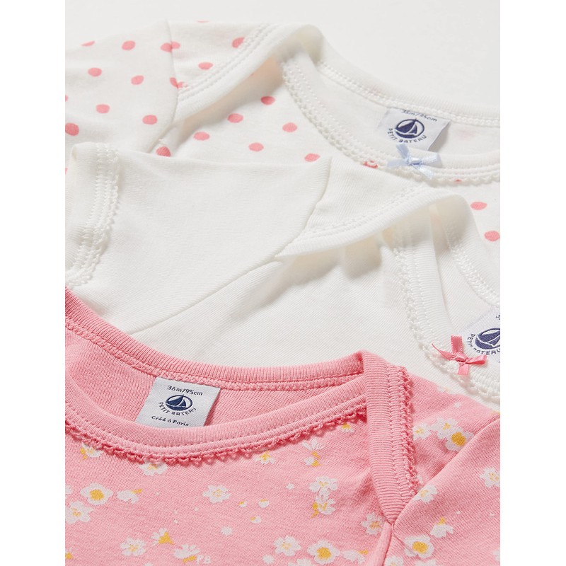 Petit Bateau Baby Boys Bodysuits Pack of 3, multicoloured