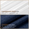 BTTN Navy Blue 3 in 1 Linen Textured Shower Curtain