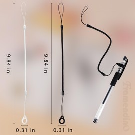 Framendino, 20 Pack Elastic Lanyard Tether Pen Leash Holder Retractable Pens Cord Strap with Anti-Lose Ring for Tethering Drawing Stylu to Touchscreen