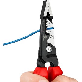 KNIPEX 13 72 200 ME WireStripper Metric Version with Multi-Component Grips Black atramentized 200