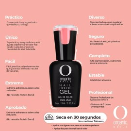 Organic Nails Color Gel Esmalte Uñas By Organic Nails Color Sailor White